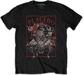 Placebo Heren Tshirt -M- Astro Skeletons Zwart