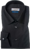 Ledub tailored fit overhemd - zwart - Strijkvriendelijk - Boordmaat: 37