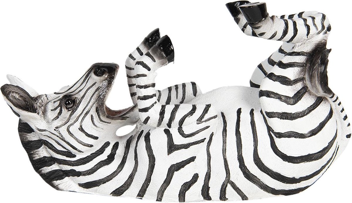 Clayre & Eef Wijnrek Zebra 32x12x18 cm Zwart Kunststof