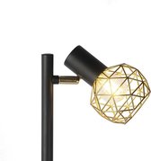 QAZQA mesh - Moderne Vloerlamp | Staande Lamp - 3 lichts - H 150 cm - Goud/messing -  Woonkamer | Slaapkamer