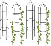 Relaxdays 4 x rankhulp vrijstaand – obelisk metaal – rozen – ranken – plantenrek - tuin