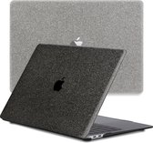 Lunso Geschikt voor MacBook Air 13 inch M1 (2020) cover hoes - case - Glitter Zwart