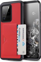 Dux Ducis - Samsung Galaxy S20 Ultra hoesje - Pocard Series - Back Cover - Rood