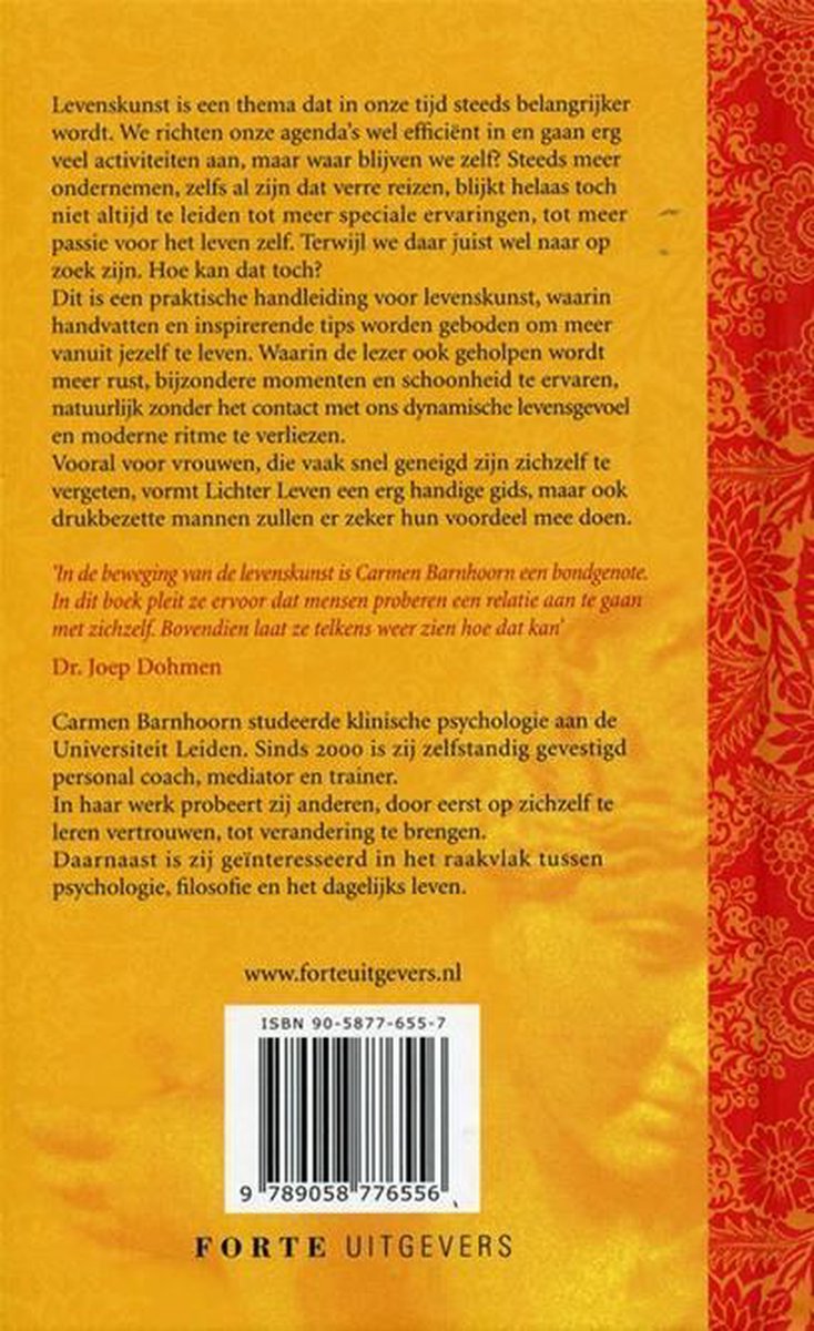 Lichter leven - back cover