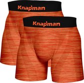 Knapman Ultimate Comfort Caleçon Twopack | Taille S | Orange Mélange