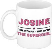 Josine The woman, The myth the supergirl cadeau koffie mok / thee beker 300 ml