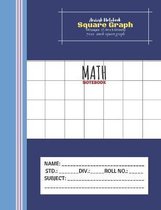 Amiesk Notebook - Math Notebook - Square graph pages - 7x10 1inch square graph -140 pages (7.44 x 9.69 inch)
