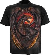 Spiral Heren Tshirt -L- DRAGON FURNACE Zwart