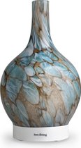 MARZIUS Aromaverspreider voor etherische oliën, draagbare luchtbevochtiger met koele mist en warm lichteffect, afstandsbediening, 150 ml inhoud, voor slaapkamer, kantoor, woonkamer, yoga (Zwart