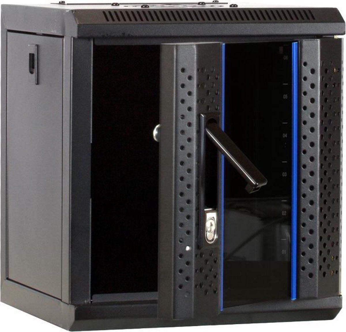 DSIT 10 inch 6U serverkast / serverbehuizing met glazen deur 312x310x352mm (BxDxH) - DSIT