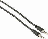 Nedis Stereo-Audiokabel | 3,5 mm Male | 3,5 mm Male | Vernikkeld | 2.00 m | Rond | Zwart | Polybag