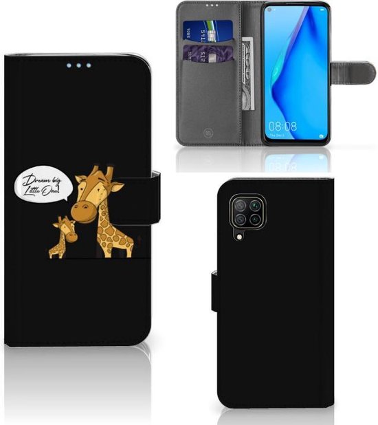 Téléphone Portable Couverture Standing pour Huawei P40 Lite Coque Girafe