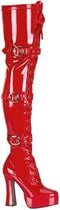 pleaser Plateau overknee Laarzen -38 Shoes- ELECTRA-3028 US 8 Rood