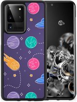 Doorzichtig Hoesje Geschikt voor Samsung Galaxy S20 Ultra Telefoonhoesje met Zwarte rand Ruimte
