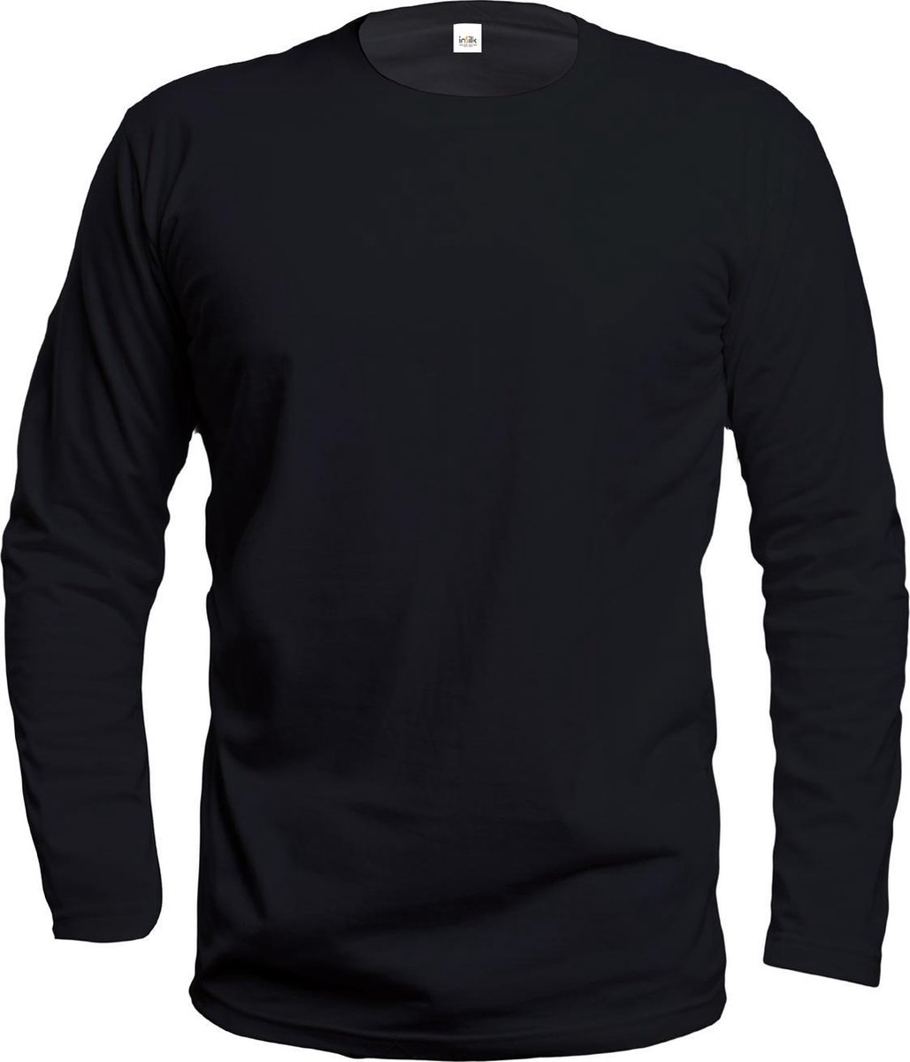 Zijden Heren Shirt Lange Mouw Zwart Extra Large - 100% Zijde