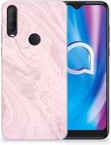 Smartphone hoesje Alcatel 1S (2020) Leuk Hoesje Marble Pink