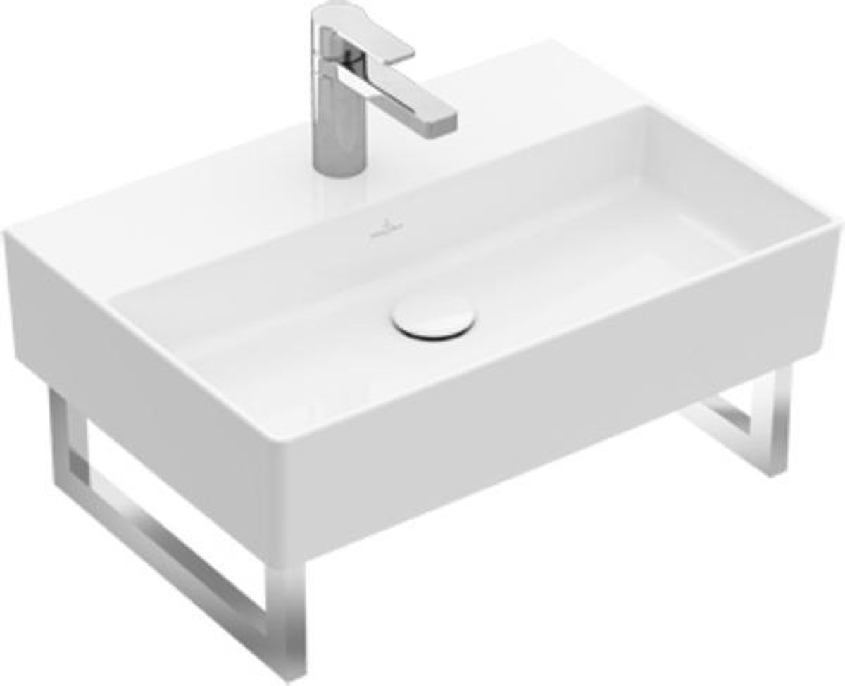 Villeroy & Boch Memento 2.0 wastafel voor handdoekhouders 60x42cm 1 kraangat ceramic+ wi op Prijzenvolger.com