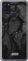 Samsung Galaxy A21s Hoesje Transparant TPU Case - Dark Rock Formation #ffffff