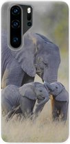 ADEL Siliconen Back Cover Softcase Hoesje Geschikt voor Huawei P30 Pro - Olifant Familie