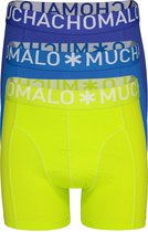 Muchachomalo boxershorts 3-pack - paarsblauw - kobaltblauw en lime -  Maat: XL