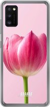 Samsung Galaxy A41 Hoesje Transparant TPU Case - Pink Tulip #ffffff