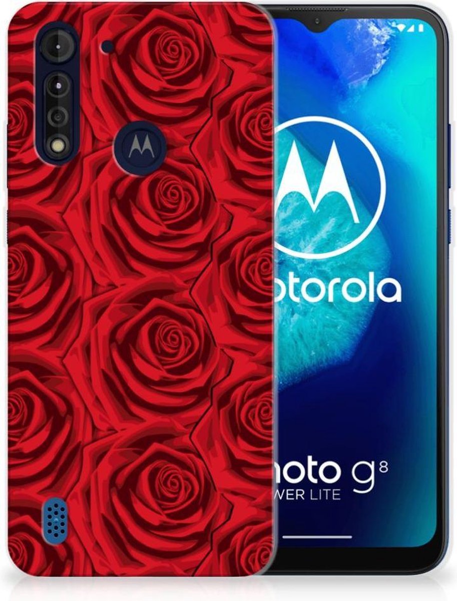 Motorola Moto G8 Power Lite TPU Case Red Roses
