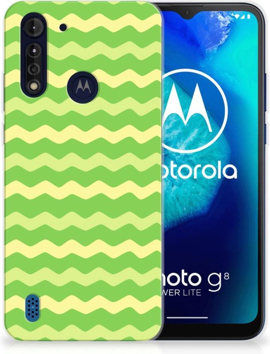 Motorola Moto G8 Power Lite TPU bumper Waves Green