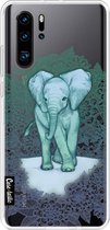 Casetastic Huawei P30 Pro Hoesje - Softcover Hoesje met Design - Emerald Elephant Print