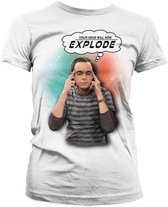 The Big Bang Theory Dames Tshirt -XL- Sheldon Your Head Will Now Explode Wit