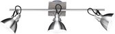 LED Plafondspot - Trion Timbo - E14 Fitting - 3-lichts - Rechthoek - Houtkleur - Aluminium - BSE