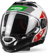 Nolan N70-2 GT Celeres 34 Metal White Red Green Silver Integraalhelm - Motorhelm - Maat XXXL
