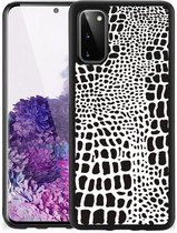 Smartphone Hoesje Geschikt voor Samsung Galaxy S20 Beschermhoesje met Zwarte rand Slangenprint