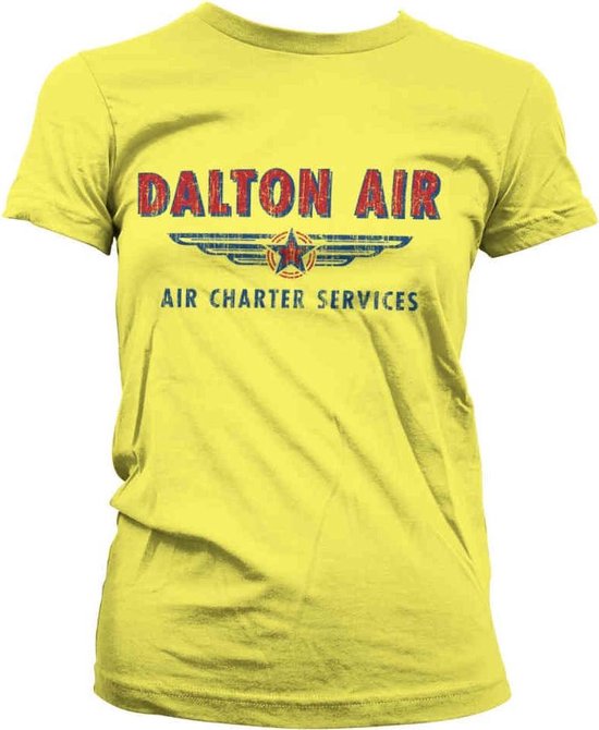 MacGyver Dames Tshirt -XL- Daltons Air Charter Service Geel