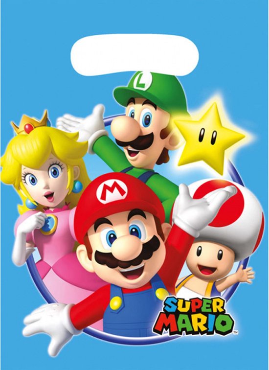 8 x uitdeelzakjes Super Mario