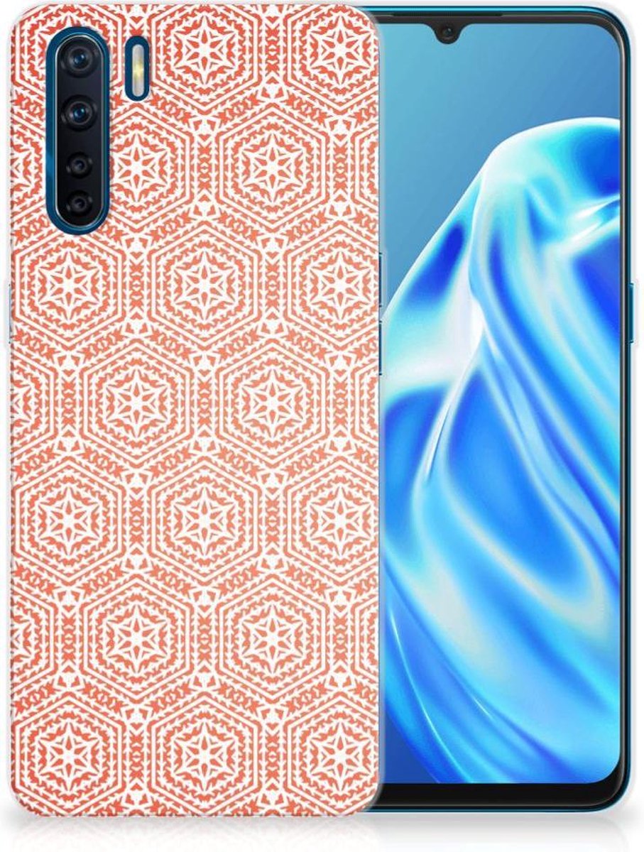 TPU Hoesje voor OPPO A91 TPU bumper Pattern Orange