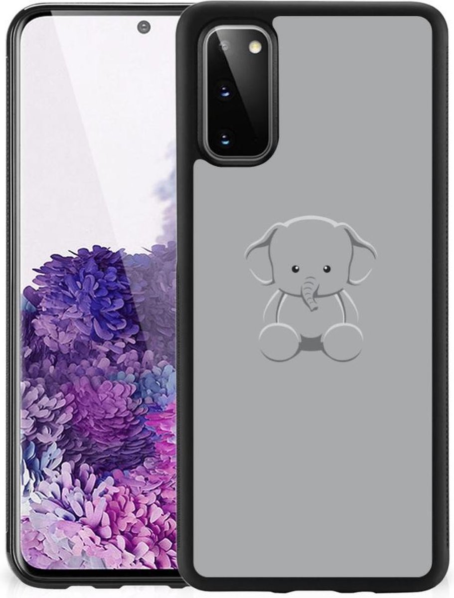 Back Cover voor Samsung Galaxy S20 Bumper Hoesje Grijs Baby Olifant