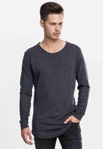Urban Classics Longsleeve shirt -M- Long Shaped Fashion Grijs