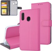Samsung Galaxy A20E bookcase bescherm hoesje - Roze  * LET OP JUISTE MODEL *