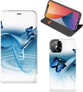 Telefoonhoesje Portemonnee Geschikt voor iPhone 12 Pro Max Smart Cover Vlinders