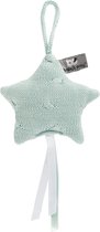 Baby's Only Gebreide decoratie hanger ster Cable - Decoratieve accessoires - Mint - Met ophanglusje