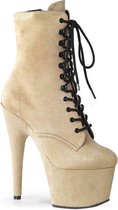 Pleaser Plateau Laarzen, Paaldans schoenen -42 Shoes- ADORE-1020FS Paaldans schoenen Beige