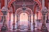 Glasschilderij - Jaipur City Palace - 80x120 cm - Wanddecoratie
