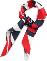 We Love Ties - Sjaal patroon navy rood