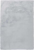 Hoogpolig effen vloerkleed Rabbit - Grijs - 120x170 cm