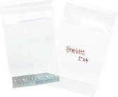 ZWC46 100 sacs refermables avec surface d'écriture blanche 10x15 cm.