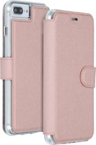 iPhone 8 Plus hoesje bookcase - iPhone 7 Plus hoesje bookcase - iPhone 8 Plus bookcase - telefoonhoesje iPhone 8 Plus bookcase - hoesje iPhone 8 Plus bookcase - Kunstleer - Roze -