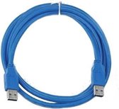 Let op type!! USB 3.0 A mannetje naar A mannetje verleng kabel  Lengte: 1.8 meter