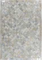Grijs vloerkleed - 120x170 cm  -  A-symmetrisch patroon Geruit - Modern