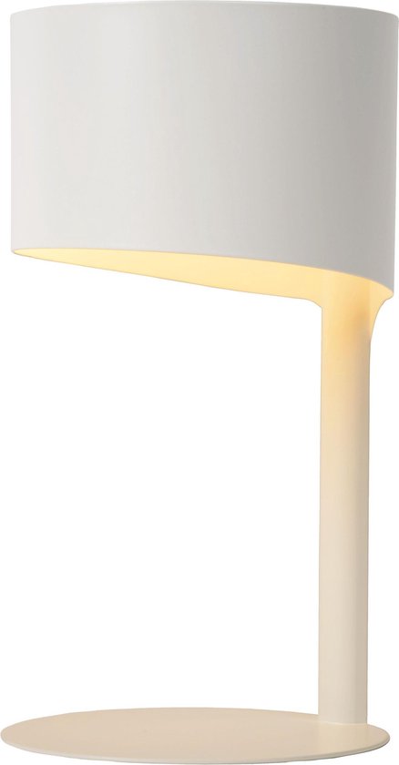 Lucide KNULLE - Lampe de table - Ø 15 cm - 1xE14 - Blanc