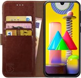 Rosso Element Samsung Galaxy M31 Hoesje Book Cover Bruin